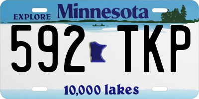 MN license plate 592TKP