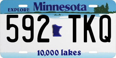 MN license plate 592TKQ