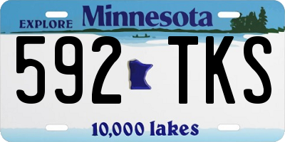 MN license plate 592TKS
