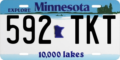 MN license plate 592TKT
