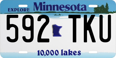 MN license plate 592TKU