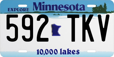 MN license plate 592TKV