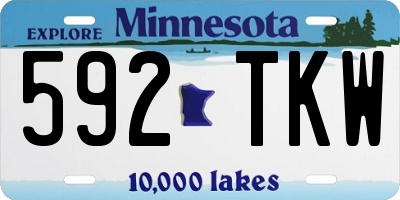 MN license plate 592TKW