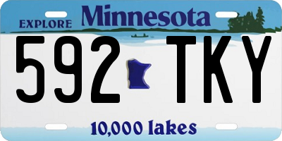 MN license plate 592TKY