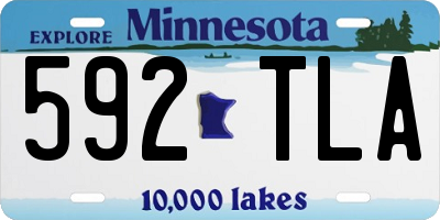 MN license plate 592TLA