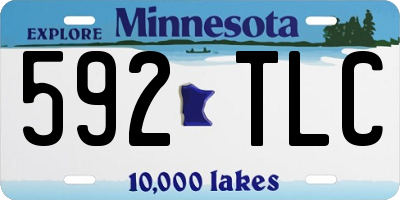 MN license plate 592TLC