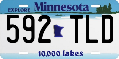 MN license plate 592TLD