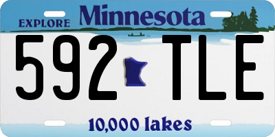 MN license plate 592TLE