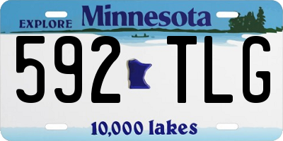 MN license plate 592TLG
