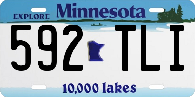 MN license plate 592TLI