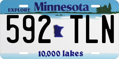 MN license plate 592TLN
