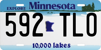 MN license plate 592TLO