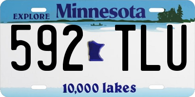 MN license plate 592TLU