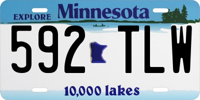 MN license plate 592TLW