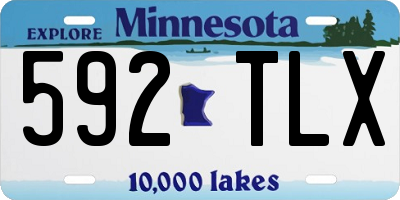 MN license plate 592TLX