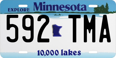 MN license plate 592TMA