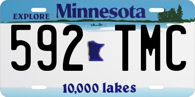 MN license plate 592TMC