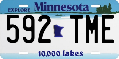 MN license plate 592TME