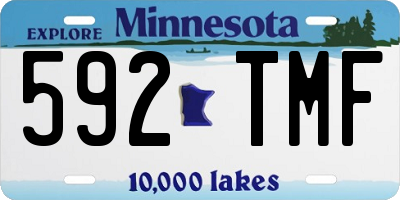 MN license plate 592TMF