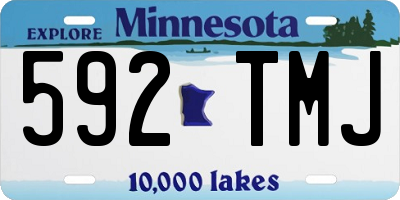 MN license plate 592TMJ