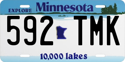 MN license plate 592TMK