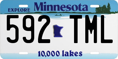 MN license plate 592TML