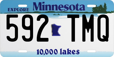 MN license plate 592TMQ