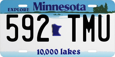 MN license plate 592TMU