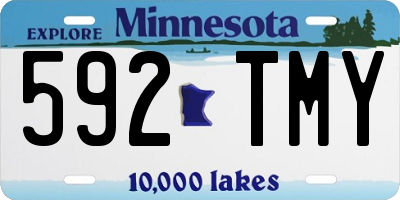 MN license plate 592TMY
