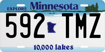 MN license plate 592TMZ