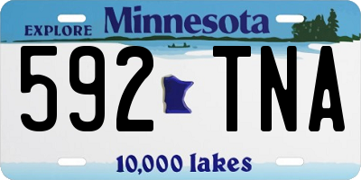 MN license plate 592TNA