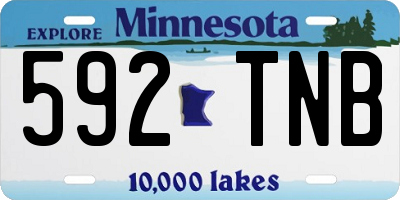 MN license plate 592TNB