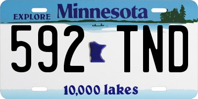 MN license plate 592TND