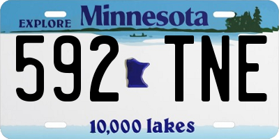MN license plate 592TNE