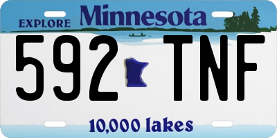 MN license plate 592TNF