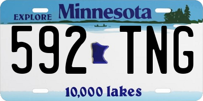 MN license plate 592TNG