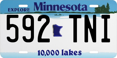 MN license plate 592TNI
