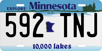 MN license plate 592TNJ