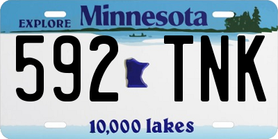 MN license plate 592TNK