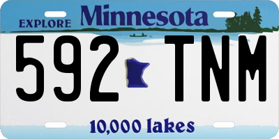 MN license plate 592TNM