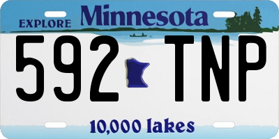 MN license plate 592TNP