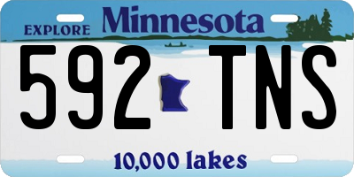 MN license plate 592TNS