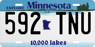 MN license plate 592TNU