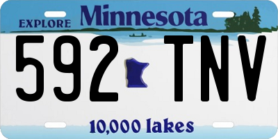 MN license plate 592TNV