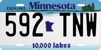 MN license plate 592TNW