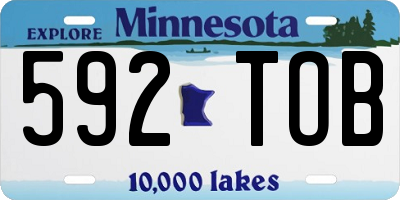 MN license plate 592TOB