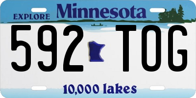 MN license plate 592TOG