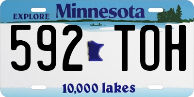 MN license plate 592TOH