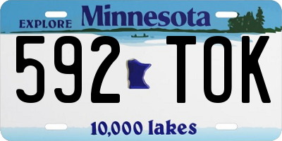 MN license plate 592TOK