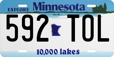 MN license plate 592TOL